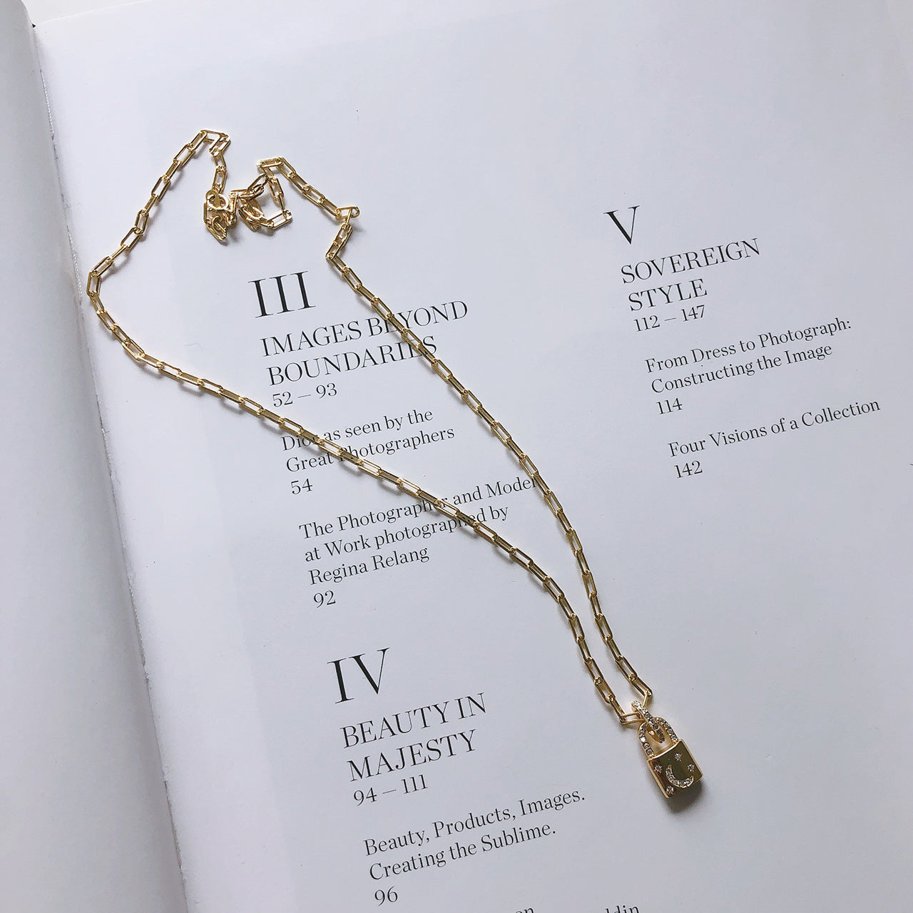 Gold Lock Necklace