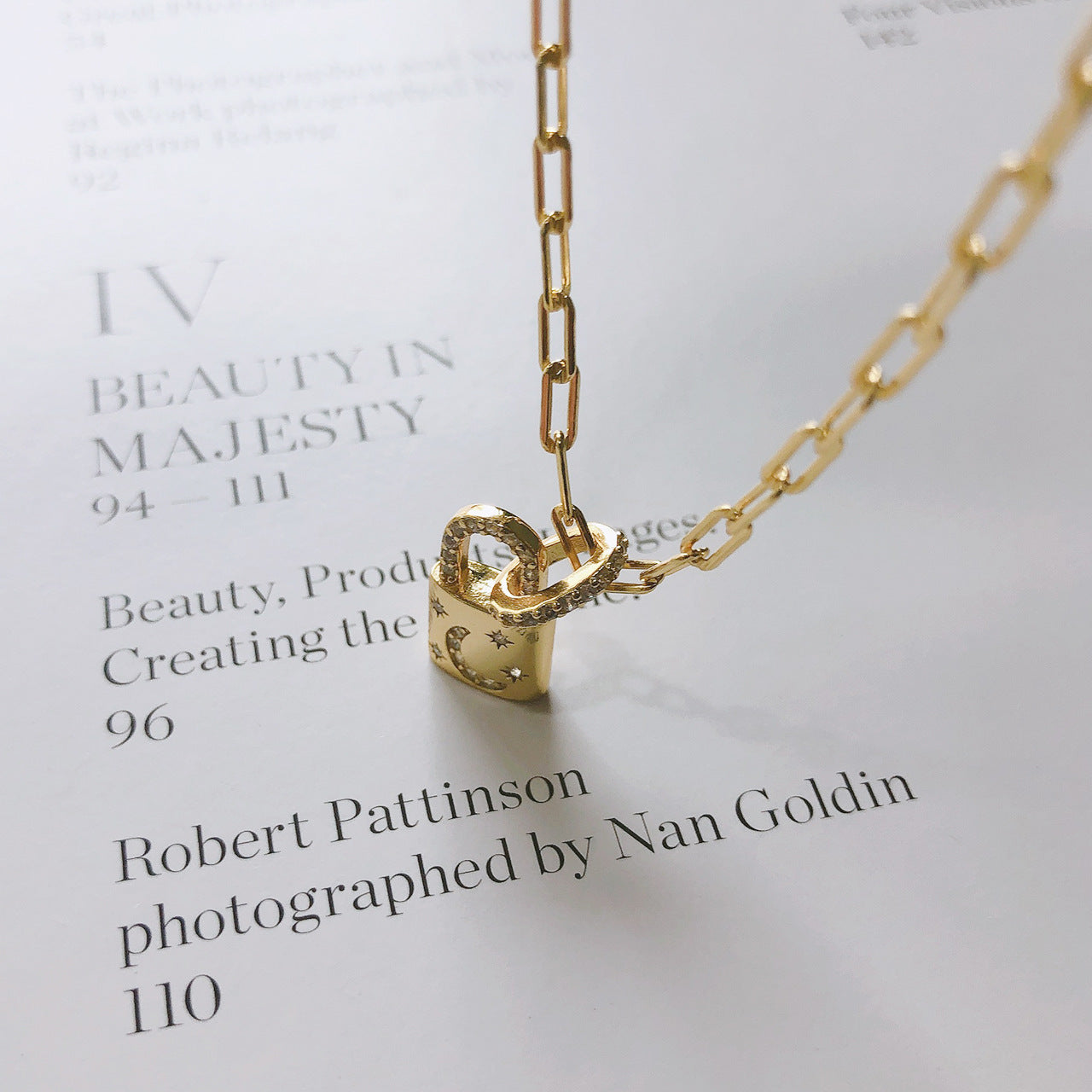 Gold Lock Necklace