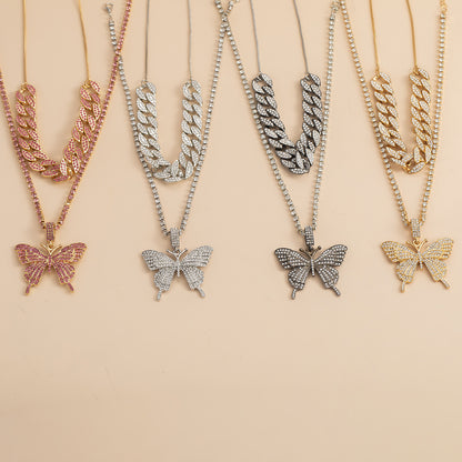 Diamond Butterfly Necklace