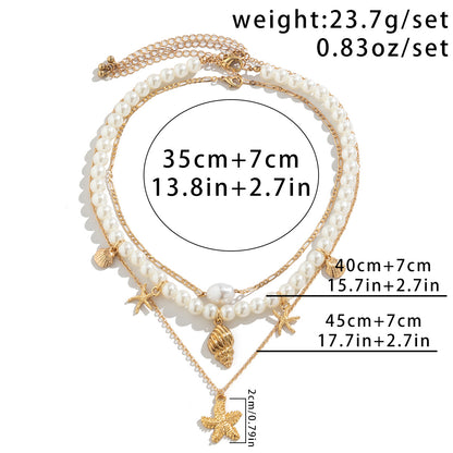 3-piece Set Of Sea Pearl Necklace